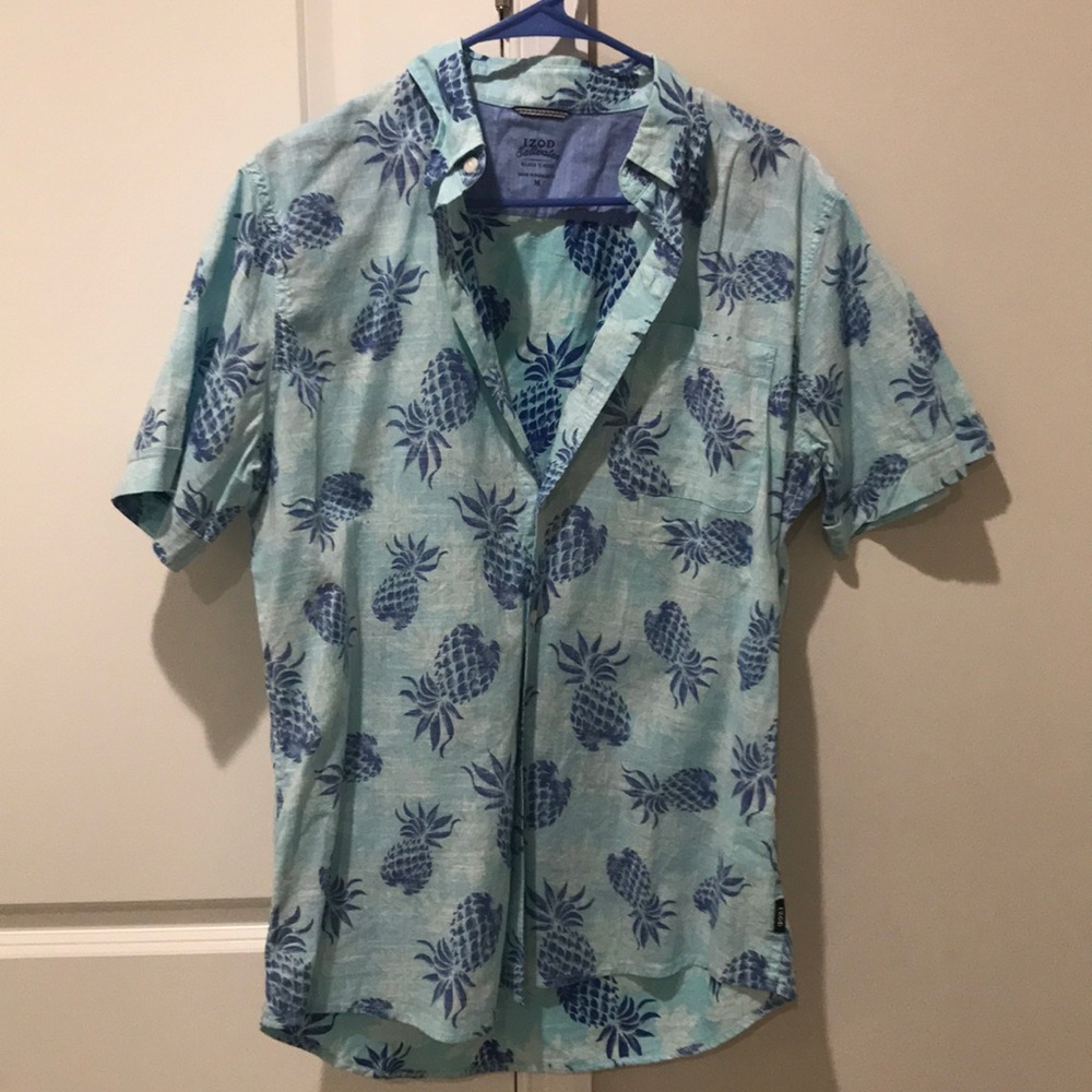 Izod New Hawaiian Shirt Mens Medium